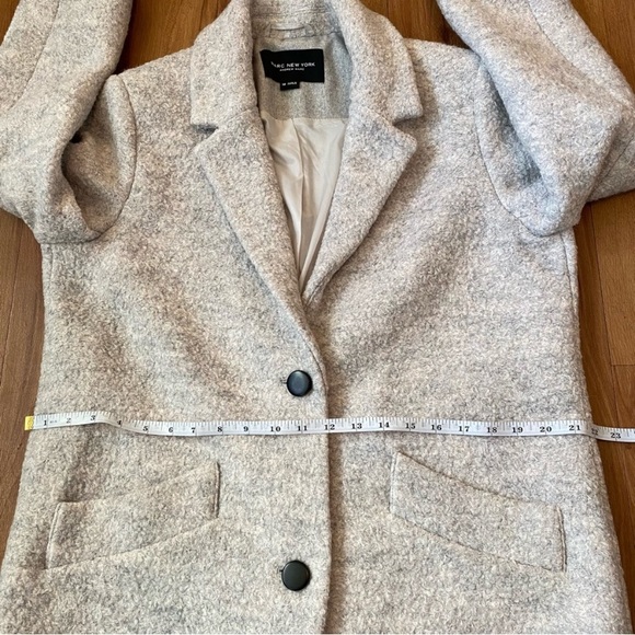 Marc New York Paige Wool Blend Bouclé Coat - Ivory Gray Women’s Size 10 - Picture 13 of 17